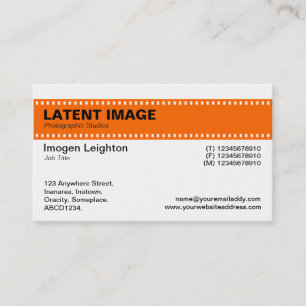 Folienüberschrift - Orange und Weiß Visitenkarte