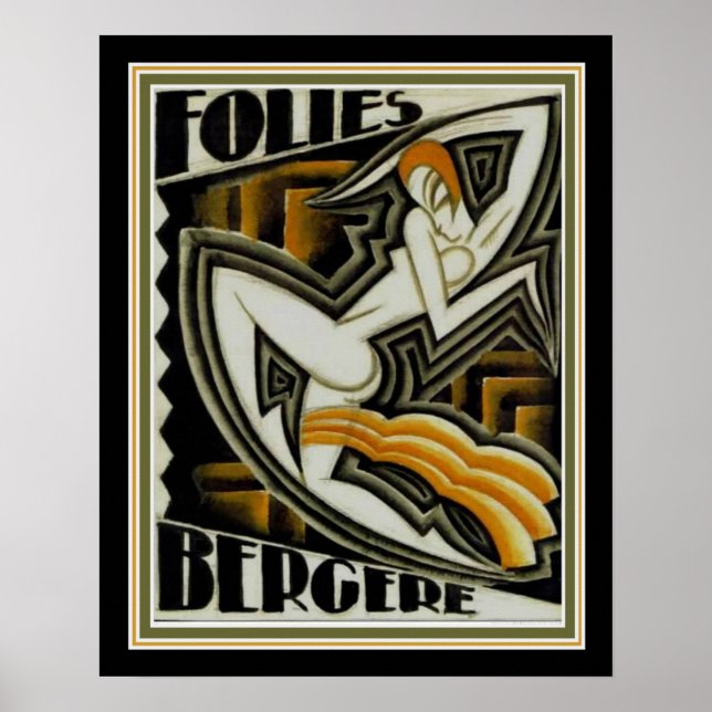 ," Folies Bergere" Art Deco Print (1926) 16x20 Poster (Vorne)