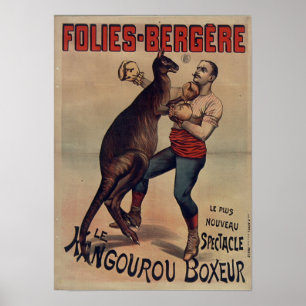 Folies-Bergère das Känguru-Boxer-Plakat Poster