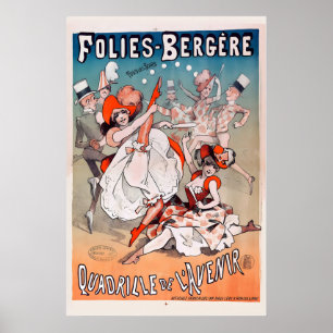 Folies Bergère Kabarett-Theater Paris Frankreich B Poster