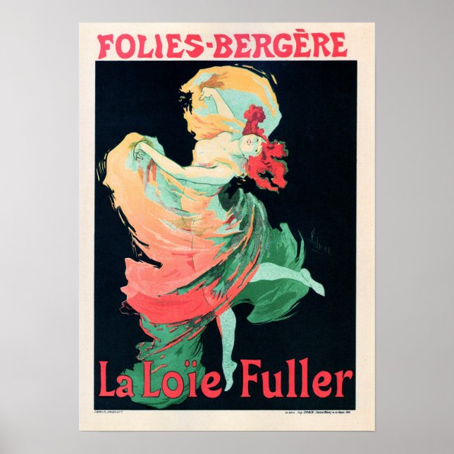 FOLIES BERGERE La Loie Fuller Jules Cheret Poster (Vorne)