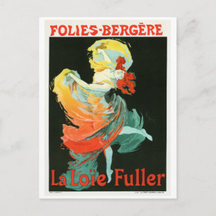 Folies-Bergère La Loie Fuller, Jules Chéret Postkarte