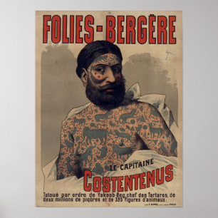 Folies-Bergère Le Capitaine Costentenus Poster