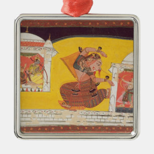 Folio 27 Laksmama schneidet die Nase von Silbernes Ornament
