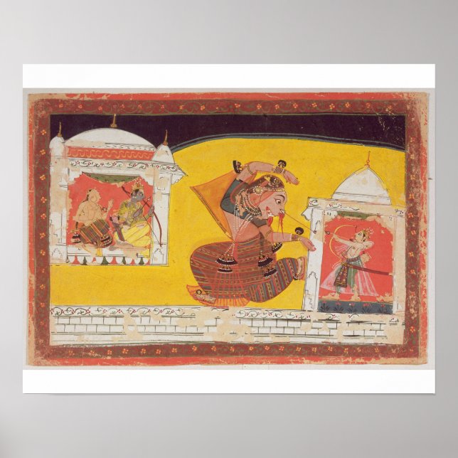 Folio 27 Laksmama schneidet die Nase von Surpanakh Poster (Vorne)