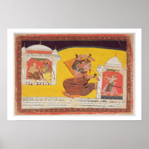 Folio 27 Laksmama schneidet die Nase von Surpanakh Poster