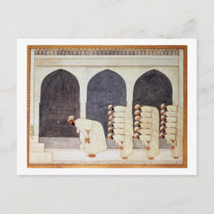 Folio.38a Ein Mogul-Prinz in einer Moschee, die Fr Postkarte