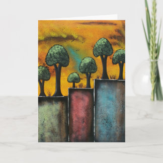 FOLK ART Against Wind by LORI Grußkarte Karte