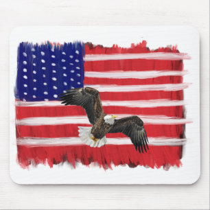 Folk Art bemalt Flag mit Adler Mousepad