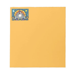 FOLK ART CANDY CORN TURKEY PILGRIM, ERNTEDANK NOTIZBLOCK