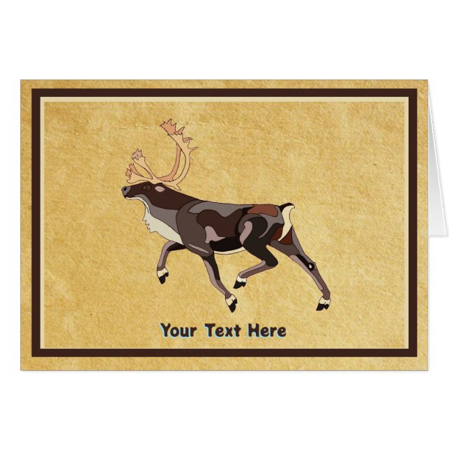 Folk Art Caribbean/Reindeer (Vorderseite (Horizontal))