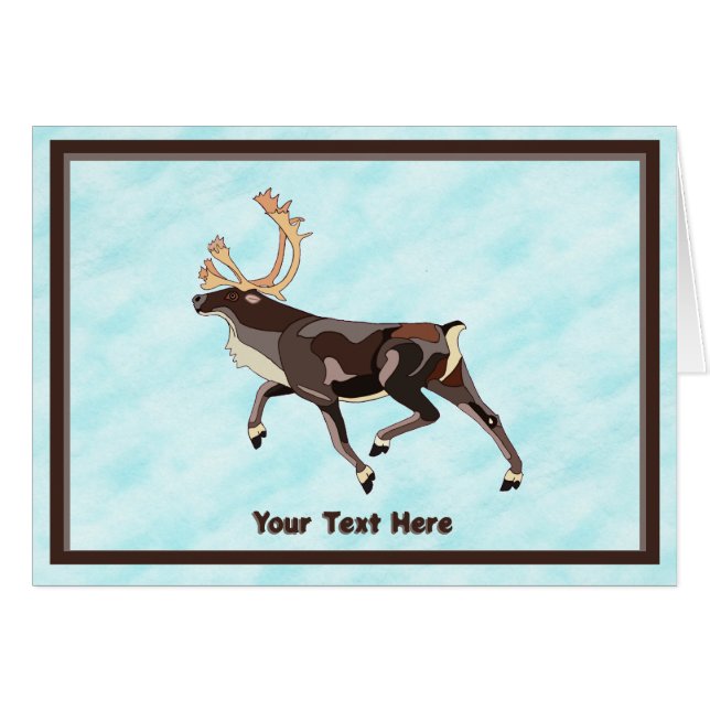 Folk Art Caribbean/Reindeer (Vorderseite (Horizontal))