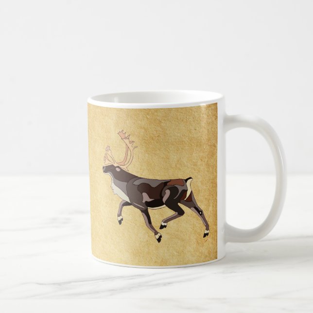 Folk Art Caribbean/Reindeer Kaffeetasse (Rechts)