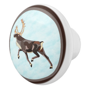 Folk Art Caribbean/Reindeer Keramikknauf