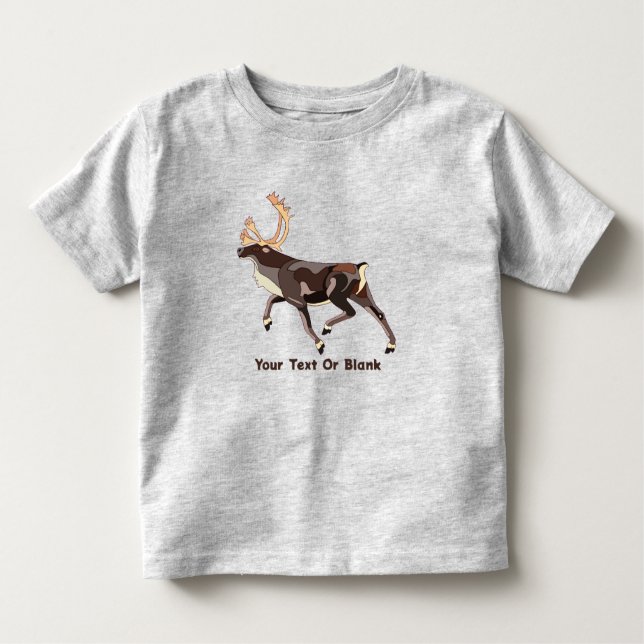 Folk Art Caribbean/Reindeer Kleinkind T-shirt (Vorderseite)
