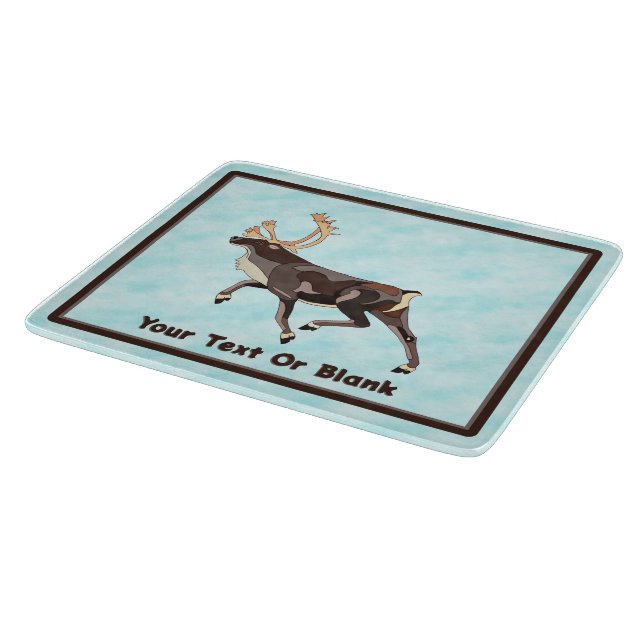 Folk Art Caribbean/Reindeer Schneidebrett (Ecke)