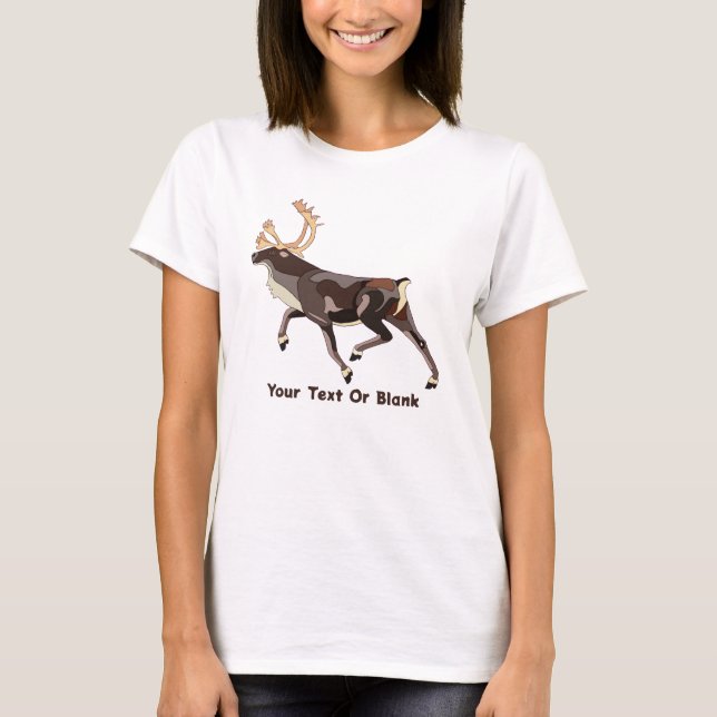 Folk Art Caribbean/Reindeer T-Shirt (Vorderseite)