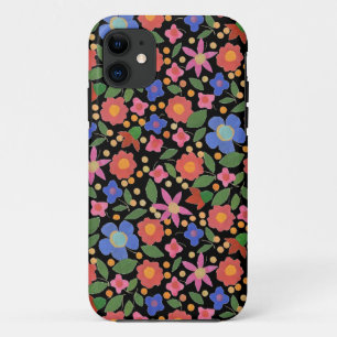 Folk Art Floral, Black iPhone 5 Xtreme Fall Case-Mate iPhone Hülle