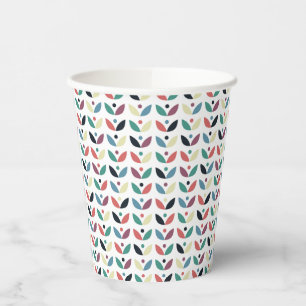 Folk Art Floral Geometric Muster Pappbecher