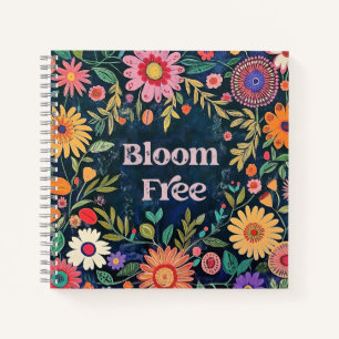 Folk Art Floral Journal - Bloom Free - Geschenk Notizbuch