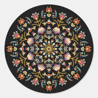 Folk Art Floral Sticker