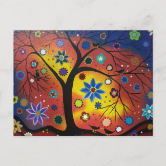 FOLK ART Gewartet für die Sunset Postkarte