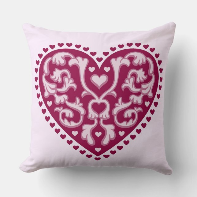 Folk Art Heart Kissen (Vorderseite)