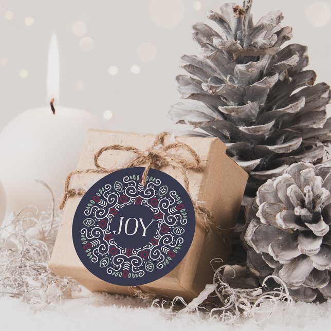 Folk Art Joy | Feiertagsgeschenktags Geschenkanhänger (Von Creator hochgeladen)