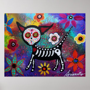 FOLK ART MEXICAN CHIHUAHUA MALERIERUNG POSTER