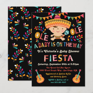 Folk Art Mexican Fiesta Baby Dusche Einladung