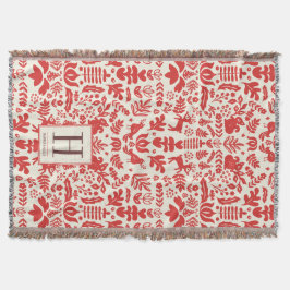 Folk Art Monogram Holiday Blanket Decke