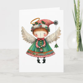 Folk Art Niedlich Angel Karte