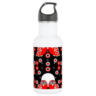 Folk Art Owl Edelstahlflasche