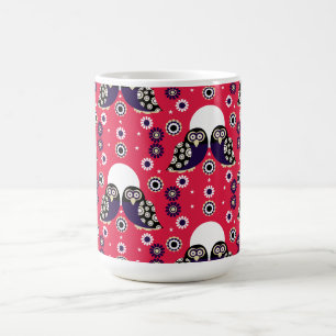 Folk Art Owl Kaffeetasse