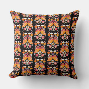 Folk Art Owl Kissen