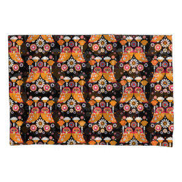 Folk Art Owl Kissenbezug