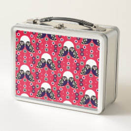 Folk Art Owl Metall Brotdose