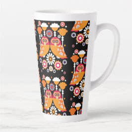 Folk Art Owl Milchtasse