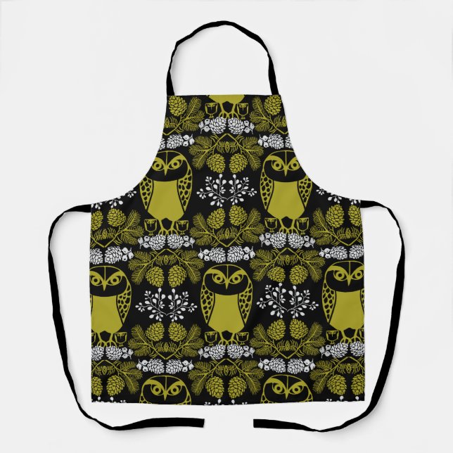 Folk Art Owl Prints Schürze (Vorderseite)