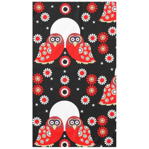 Folk Art Owl Tischdecke