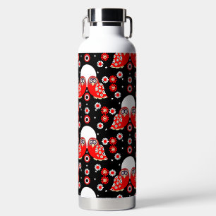 Folk Art Owl Trinkflasche