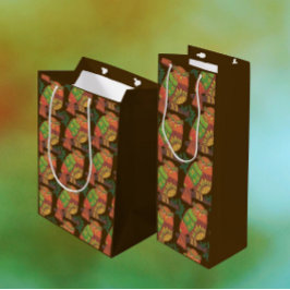 Folk Art Owls on Branches Jeder Anlass Geschenktüte Für Weinflaschen