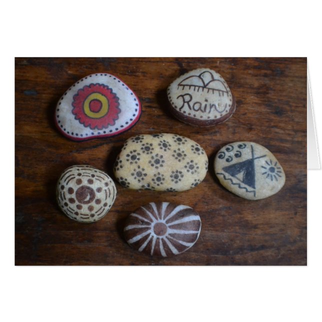 Folk Art Painted Stones (Vorderseite (Horizontal))