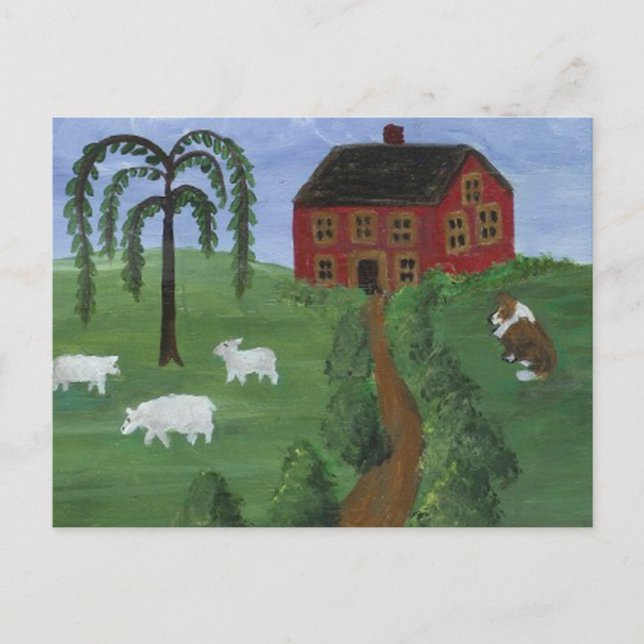 Folk Art Postcard Postkarte (Vorderseite)