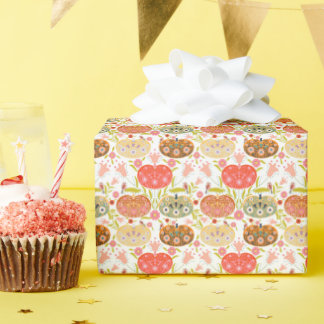 Folk Art Pumpkins Geschenkpapier