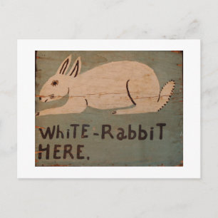 Folk Art Rabbit Postkarte