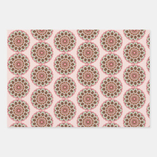 Folk art rosemaling gingerbread houses geschenkpapier set