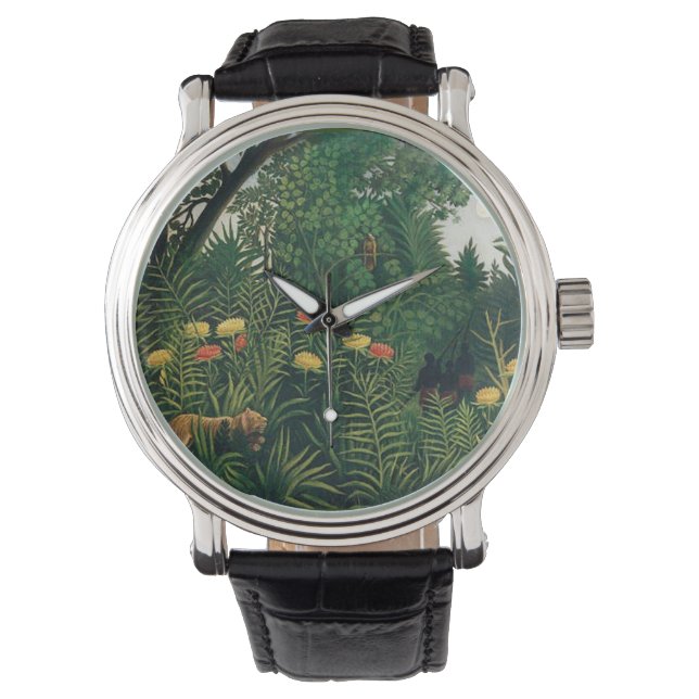 Folk Art Rousseau Jungle Armbanduhr (Vorderseite)