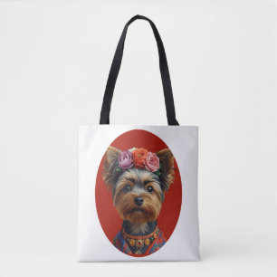 Folk-Art-Selbstporträt Yorkshire Terrier Yorkie