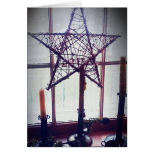 Folk Art Star und Candles Still Life